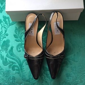 Issac Mizrahi Black slingbacks Heels